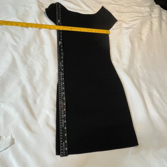 Max Studio Black Cap Sleeve Bandage Dress M Womens stretch - Picture 6 of 8